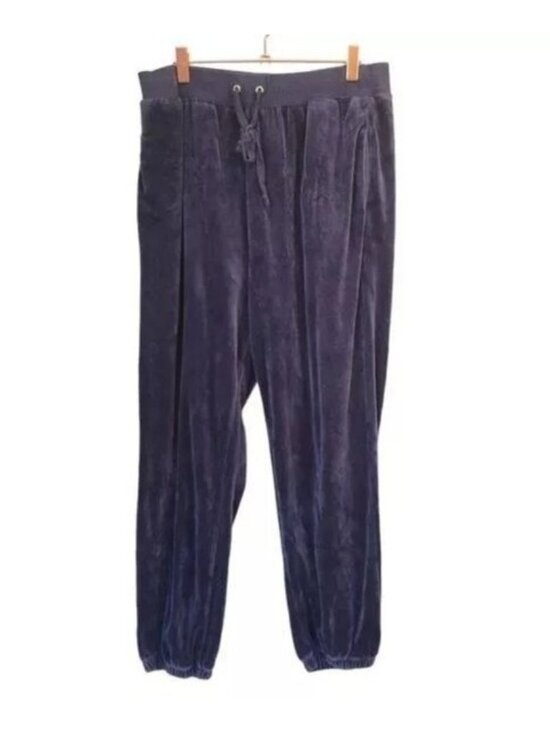 Juicy Couture Pants - Juicy Couture | Black Lable Velour Track Tapered Pants Deep Blue